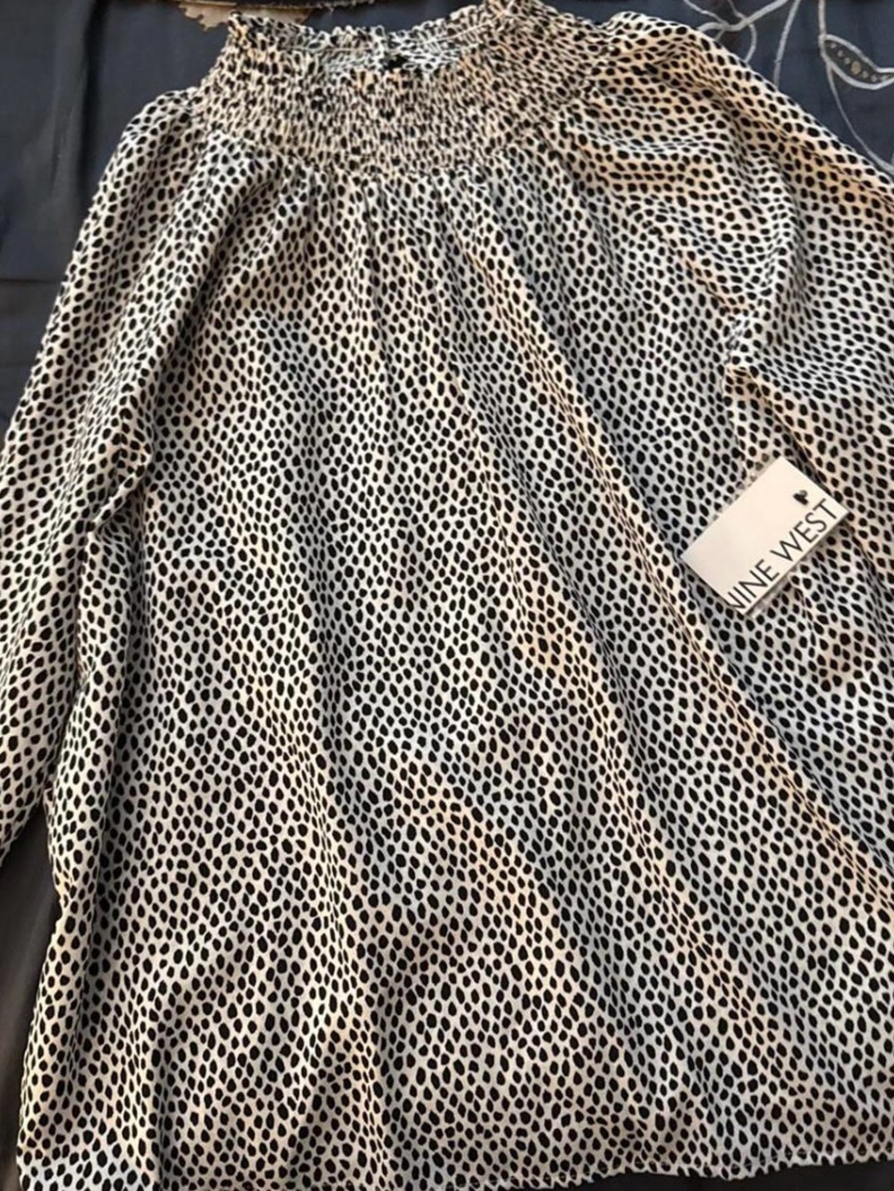 Nine West Black and White blouse